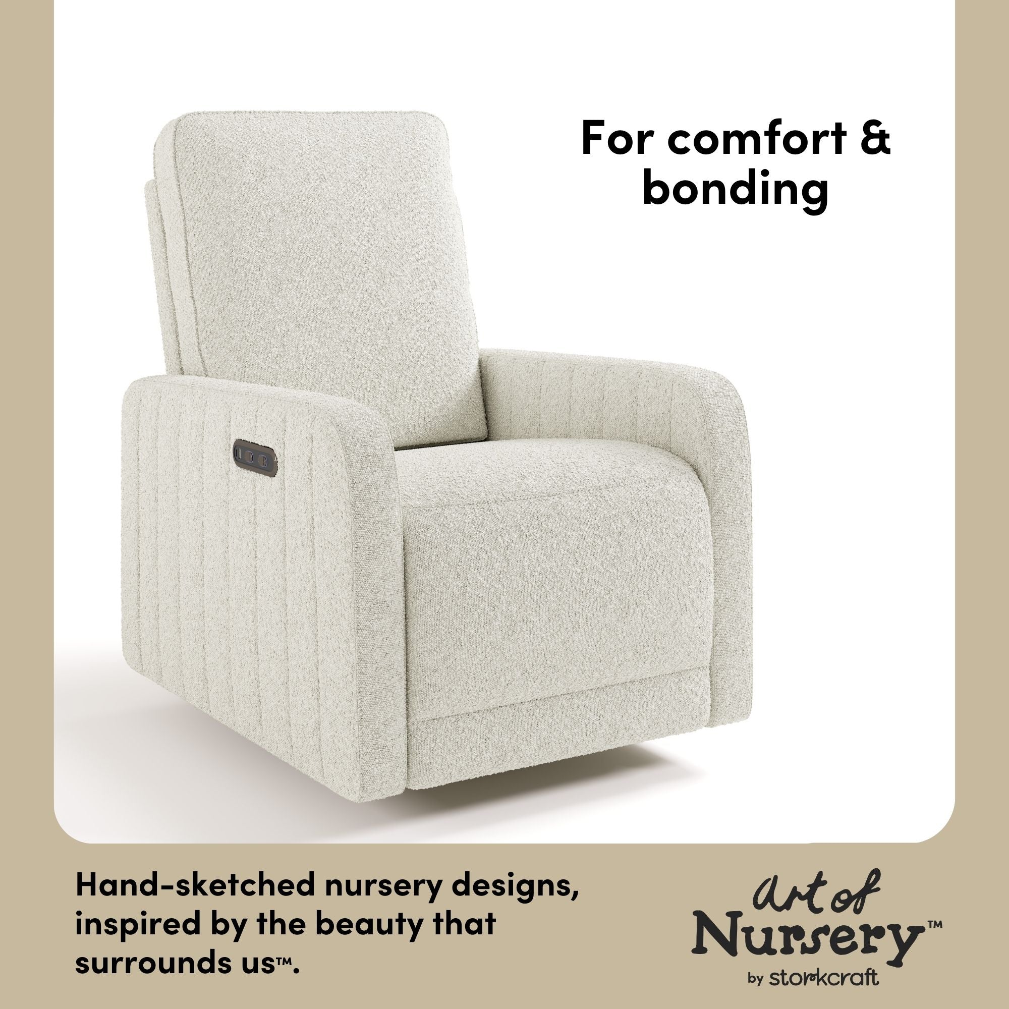 Kyoto ivory boucle glider style callout