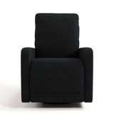 Kyoto black boucle recliner front view