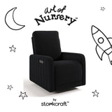 Kyoto black boucle glider with black doodles overlaid on image