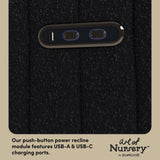 Kyoto black boucle glider dual USB ports callout