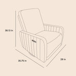 Kyoto power recliner drawing with dimensions