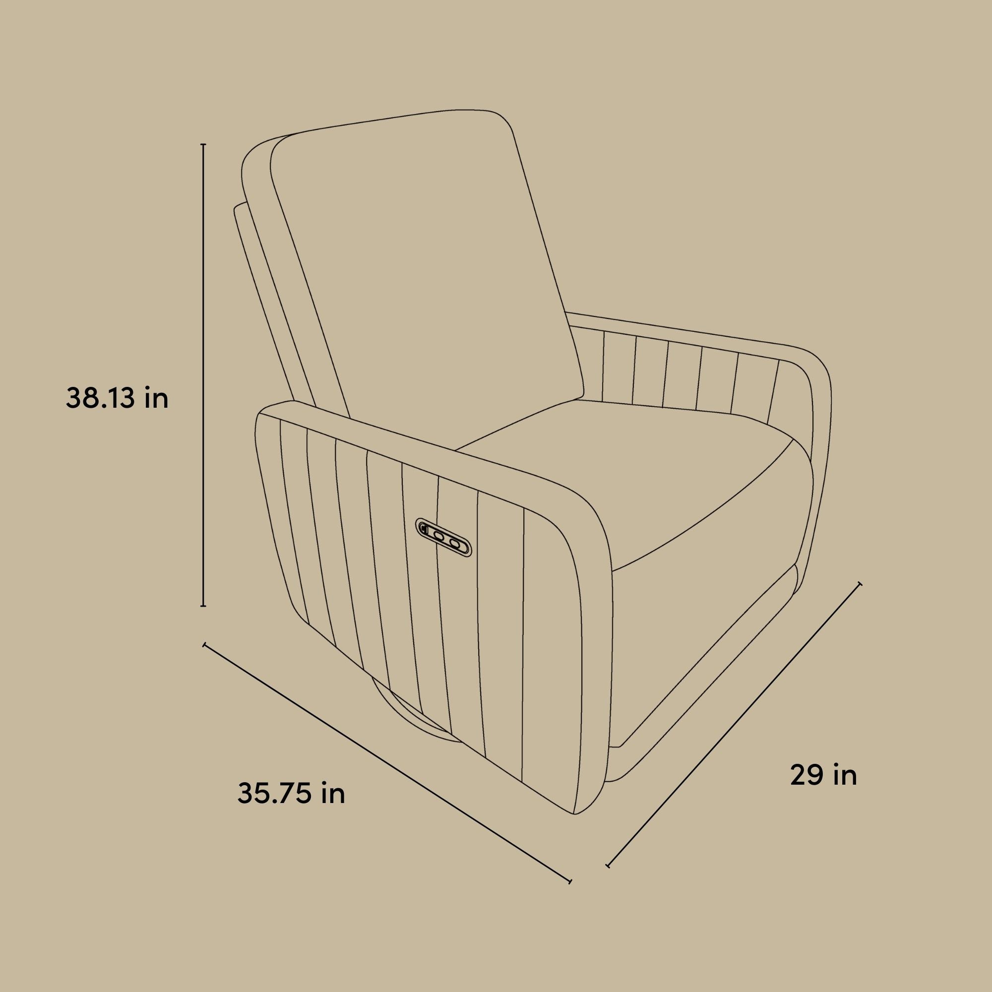 Kyoto glider line drawing with dimensions
