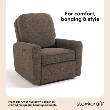 Storkcraft® Amalfi Deluxe Power Recliner Swivel Glider