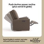 Amalfi mountain brown boucle glider power recline callout