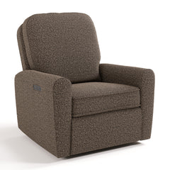amalfi mountain brown boucle power recliner angle view