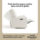 Amalfi ivory boucle glider power recline callout