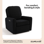 Amalfi black boucle recliner style callout