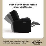 Amalfi black boucle glider power recline callout