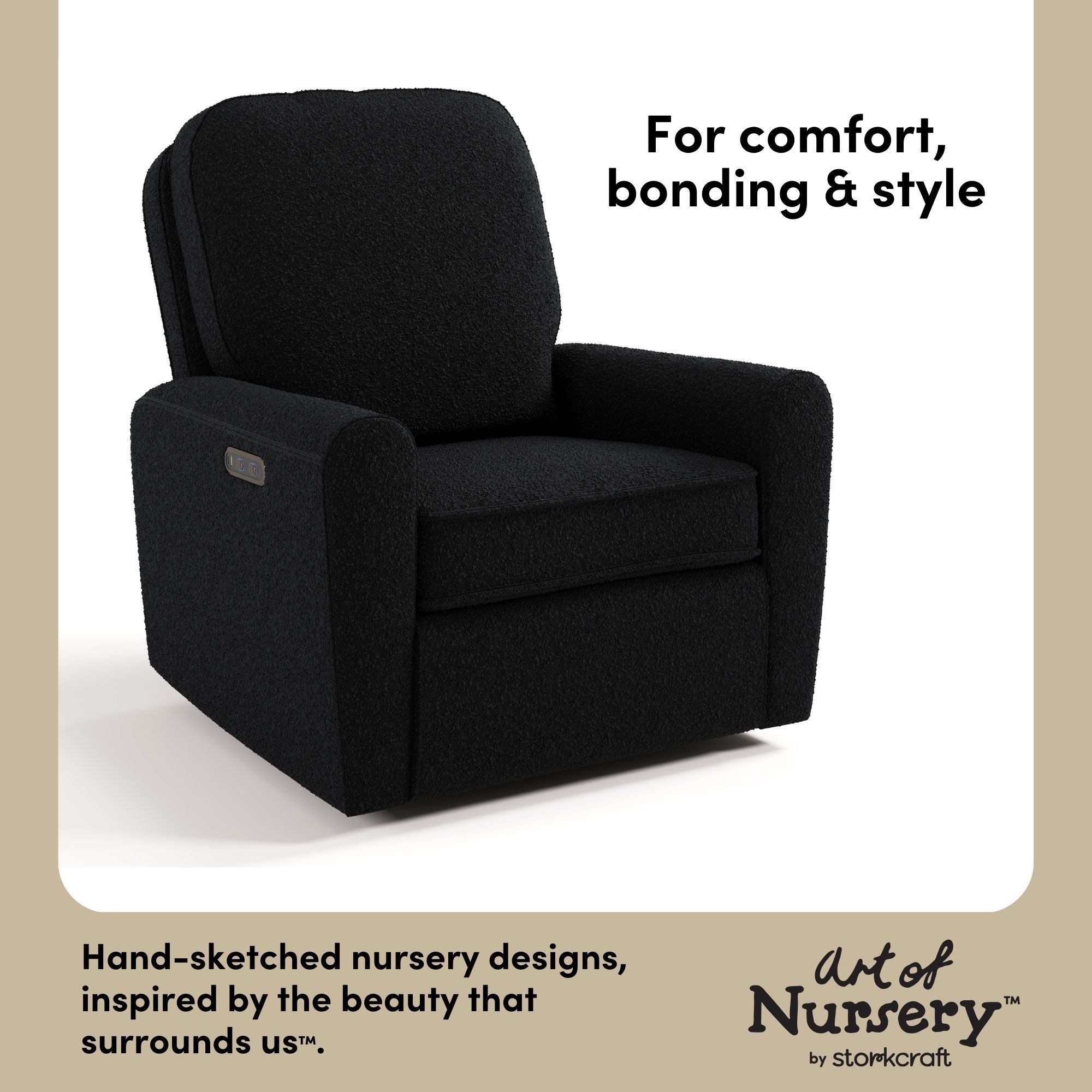 Amalfi black boucle glider style callout