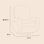 Amalfi recliner drawing with dimensions