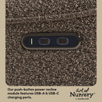 Santos mountain brown boucle glider dual USB ports callout