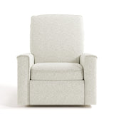 storkcraft santos ivory boucle power recliner front view