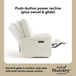 Santos ivory boucle glider power recline callout