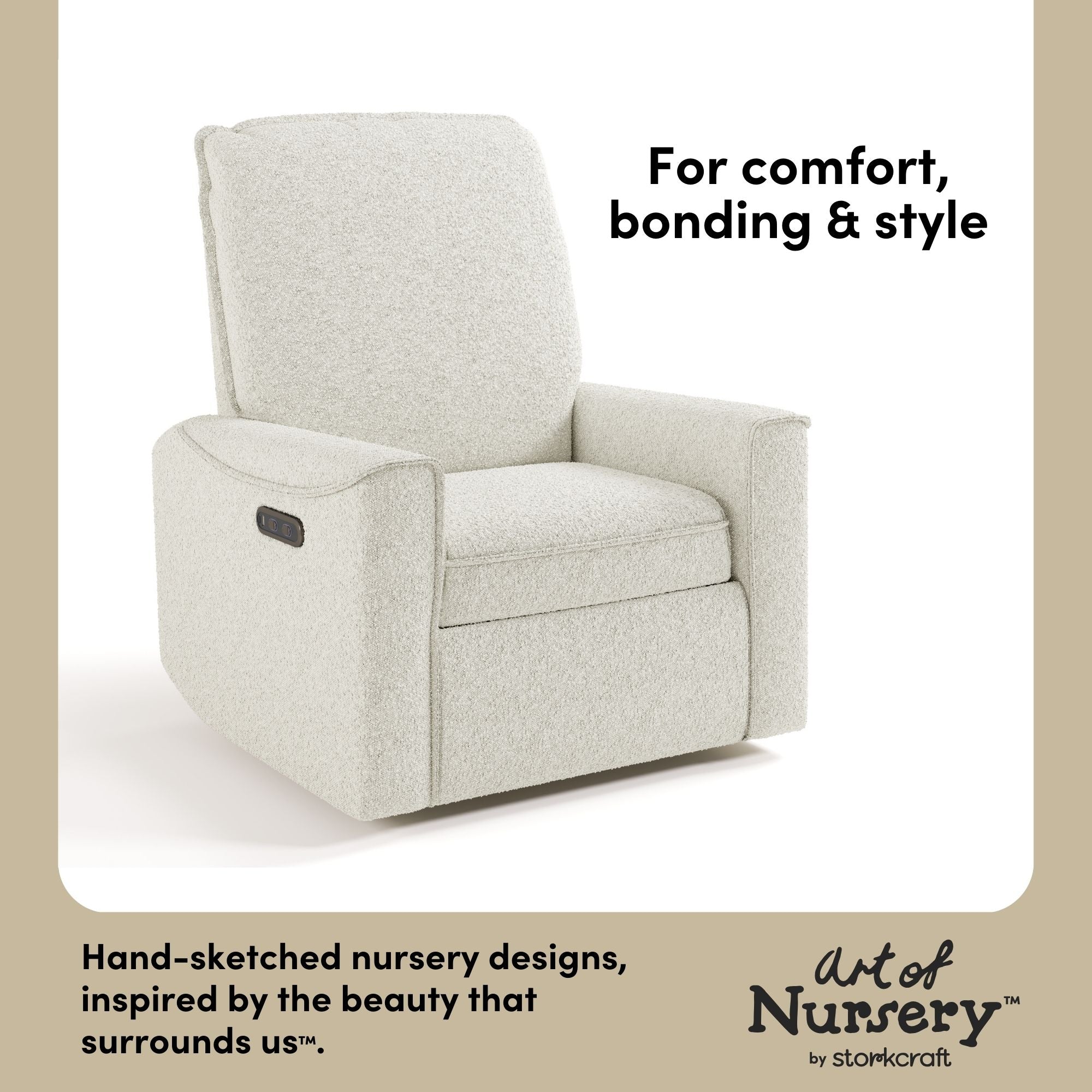 Santos ivory boucle glider style callout