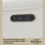 Santos ivory basketweave power recliner USB ports callout