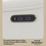 Santos ivory basketweave power recliner USB ports callout