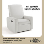 Santos ivory basketweave power recliner style callout