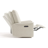 Santos dune basketweave power recliner side view