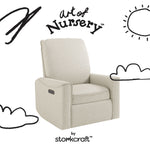 Santos dune basketweave power recliner with black doodles overlaid on image