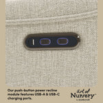 Santos dune basketweave power recliner USB ports callout