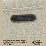 Santos dune basketweave power recliner USB ports callout