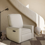 Santos dune basketweave power recliner in a nursery