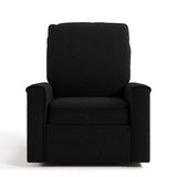 storkcraft santos black boucle power recliner front view
