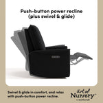 Santos black boucle glider power recline callout