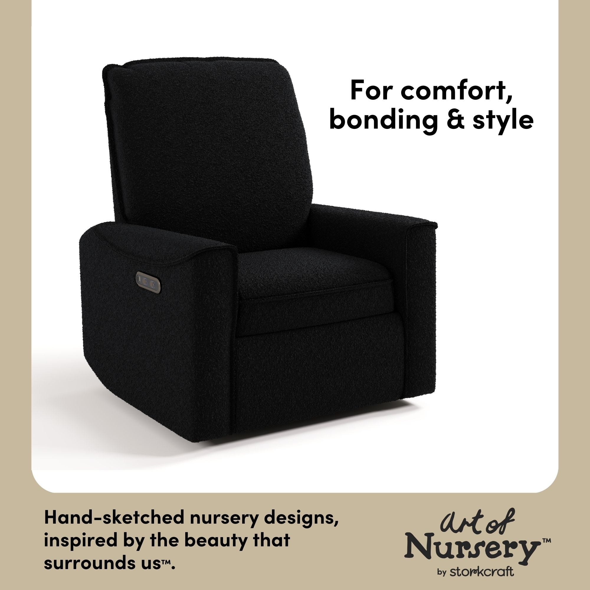 Santos black boucle glider style callout