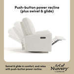 Sorrento ivory boucle glider power recline callout