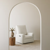 Sorrento ivory boucle glider in a nursery