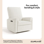 Sorrento ivory boucle power recliner style callout