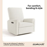 Sorrento ivory boucle power recliner style callout