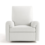 Sorrento ivory basketweave power recliner front view