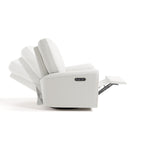 Sorrento ivory basketweave power recliner side view
