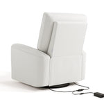 Sorrento ivory basketweave power recliner back view