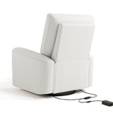 Sorrento ivory basketweave power recliner back view