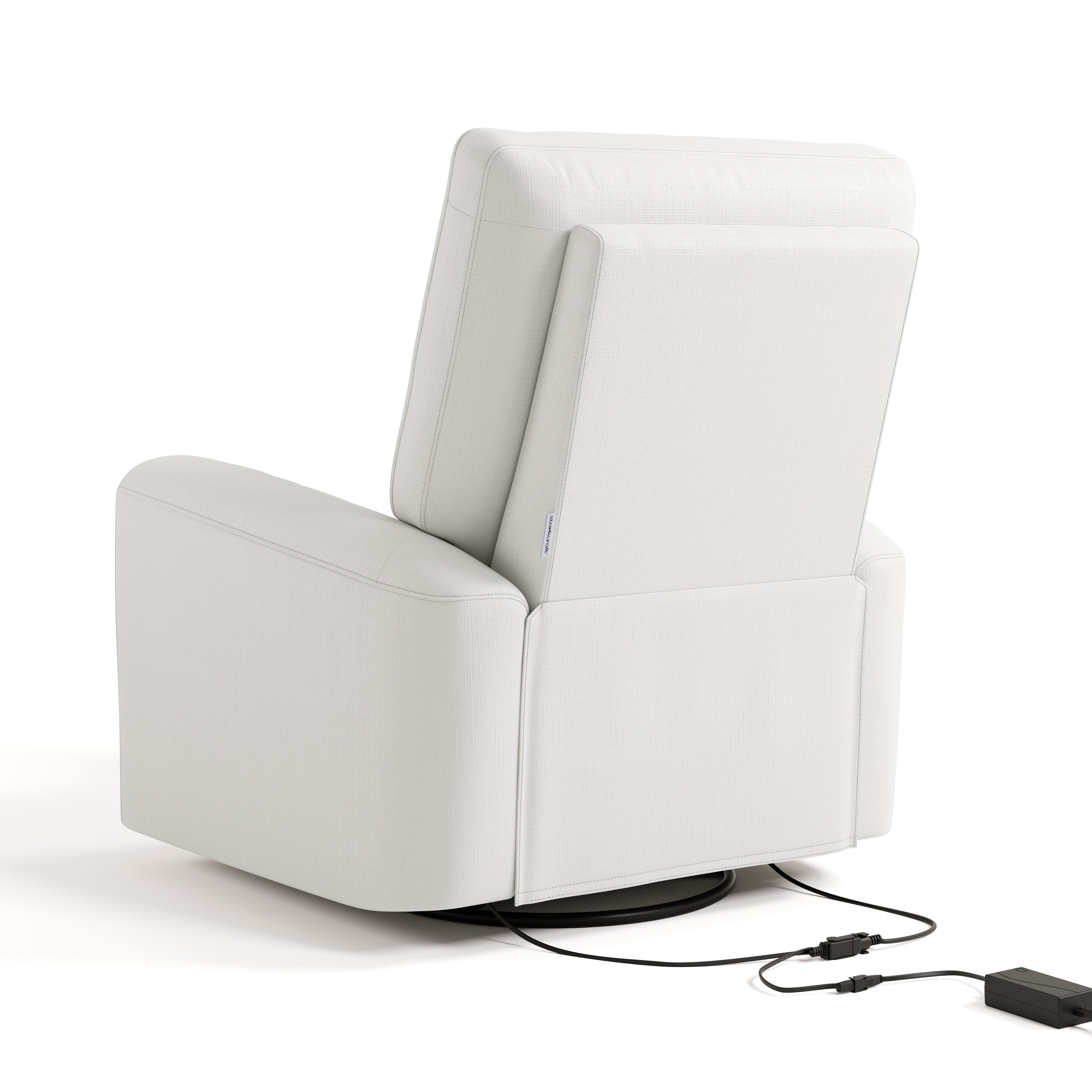 Sorrento ivory basketweave power recliner back view