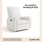 Sorrento ivory basketweave power recliner style callout