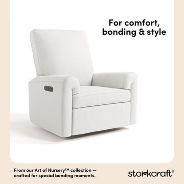 Storkcraft® Sorrento Deluxe Power Recliner Swivel Glider