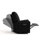 Sorrento black boucle power recliner side view