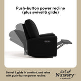 Sorrento black boucle glider power recline callout