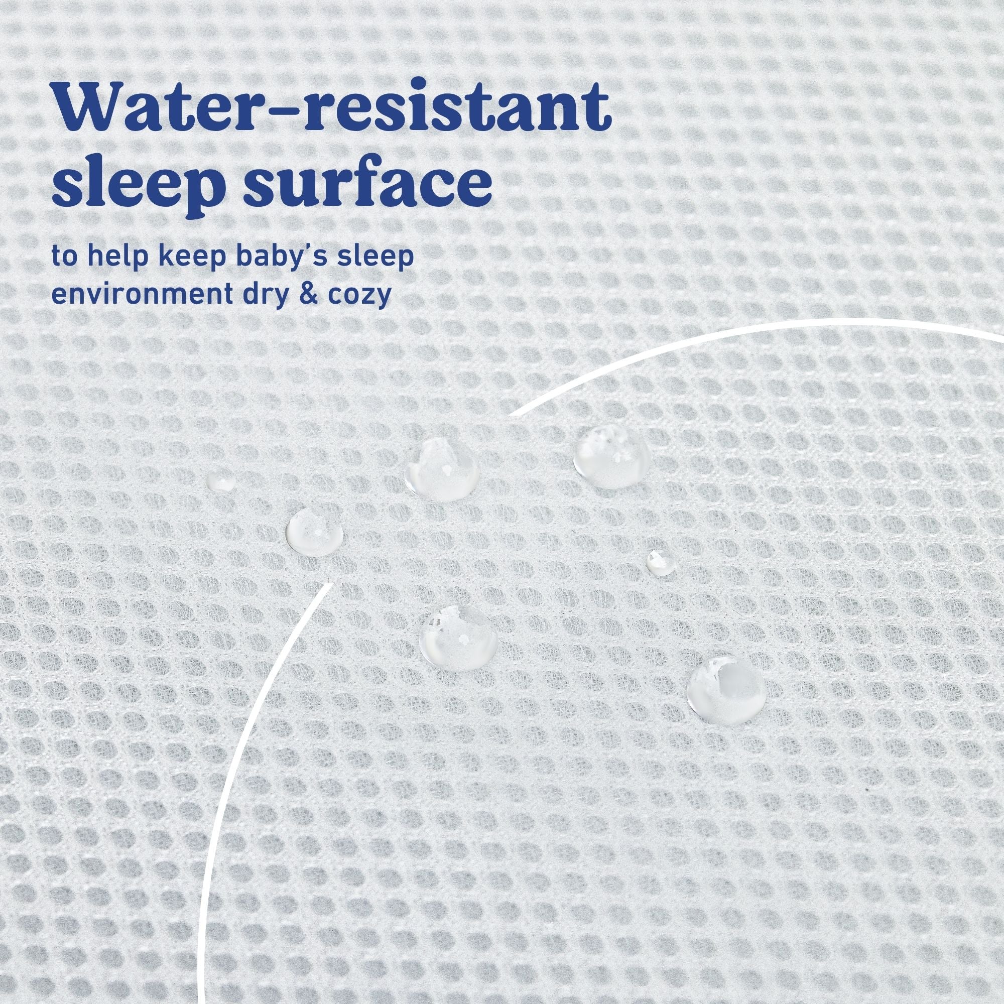 Graco 5-Inch Mesh Crib And Toddler Mattress water-resistant callout