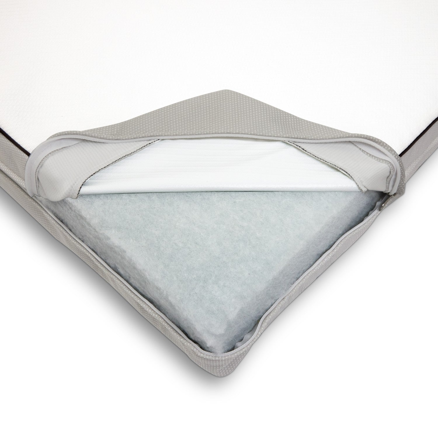 Graco Basics 5-Inch Crib & Toddler Mattress with cover unzipped