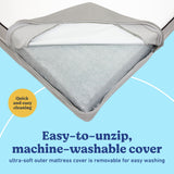 Graco Basics 5-Inch Crib & Toddler Mattress machine-washable callout