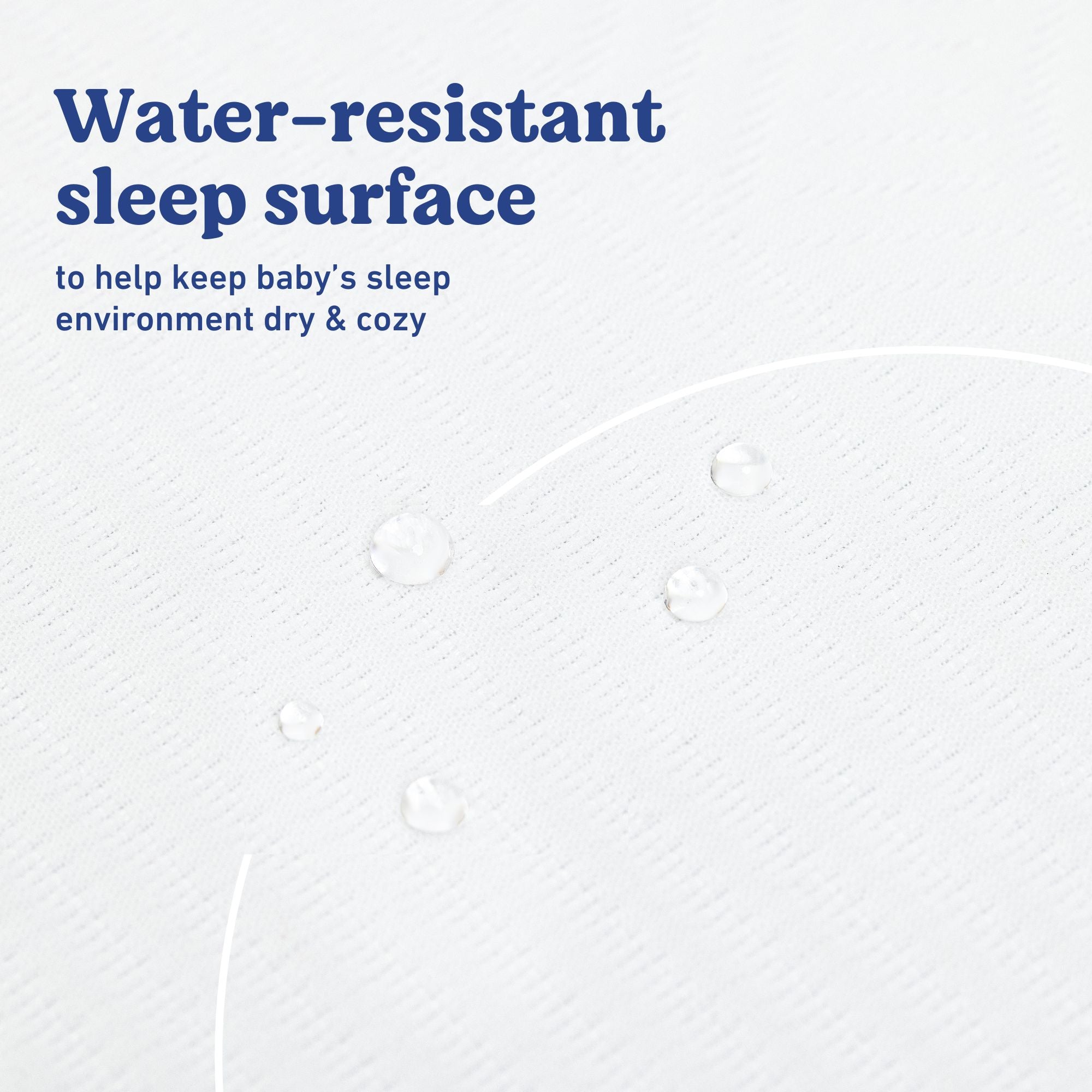 Graco Basics 5-Inch Crib & Toddler Mattress water-resistant callout