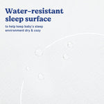 Graco 5-Inch Crib And Toddler Mattress water-resistant callout