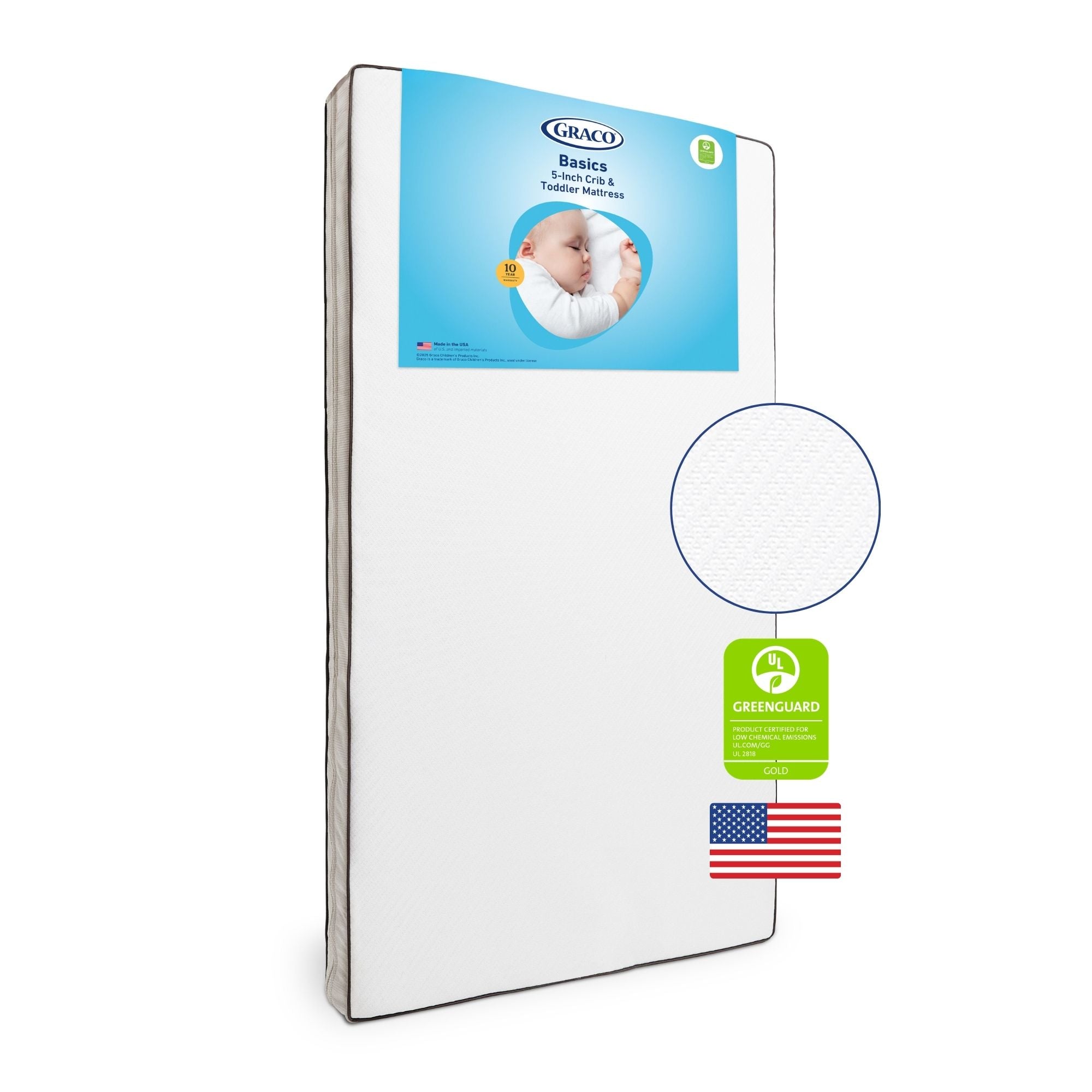 Graco 5-Inch Crib And Toddler Mattress litho