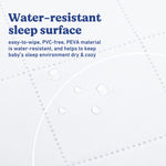 Graco Basics 5-Inch Water-Resistant Crib & Toddler Mattress water-resistant callout