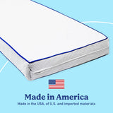 Graco 5-Inch Water-Resistant Crib And Toddler Mattress made in America callout